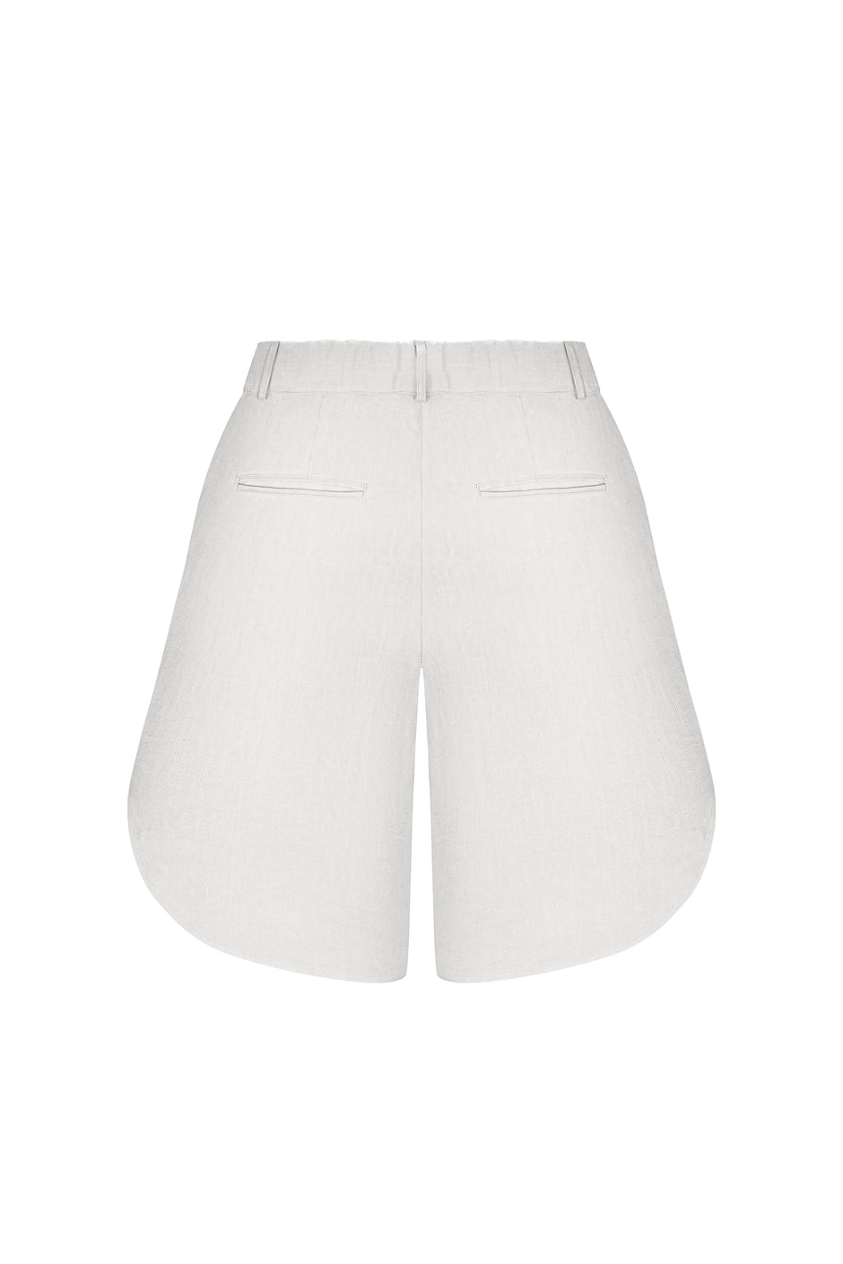 Linen wide-leg shorts