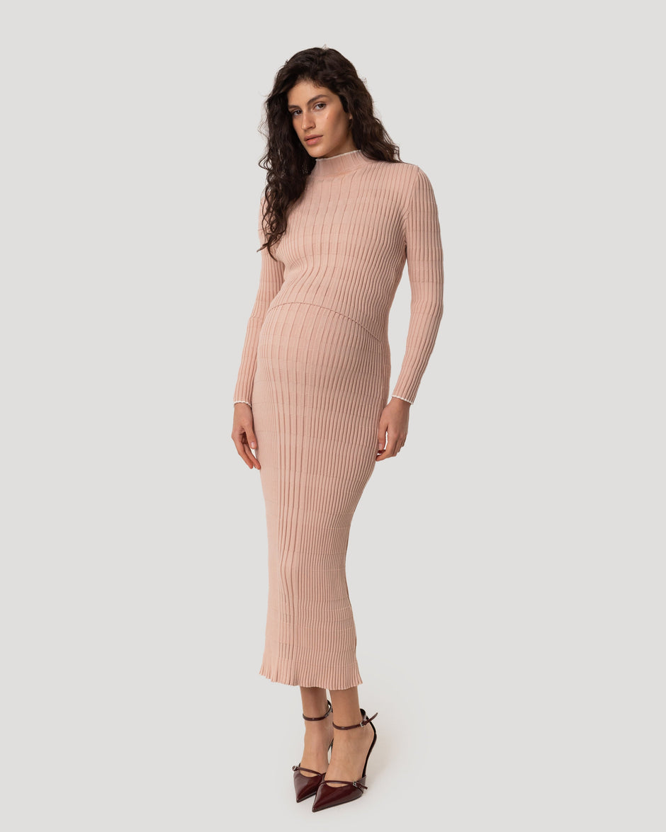 Vertical knitwear dress