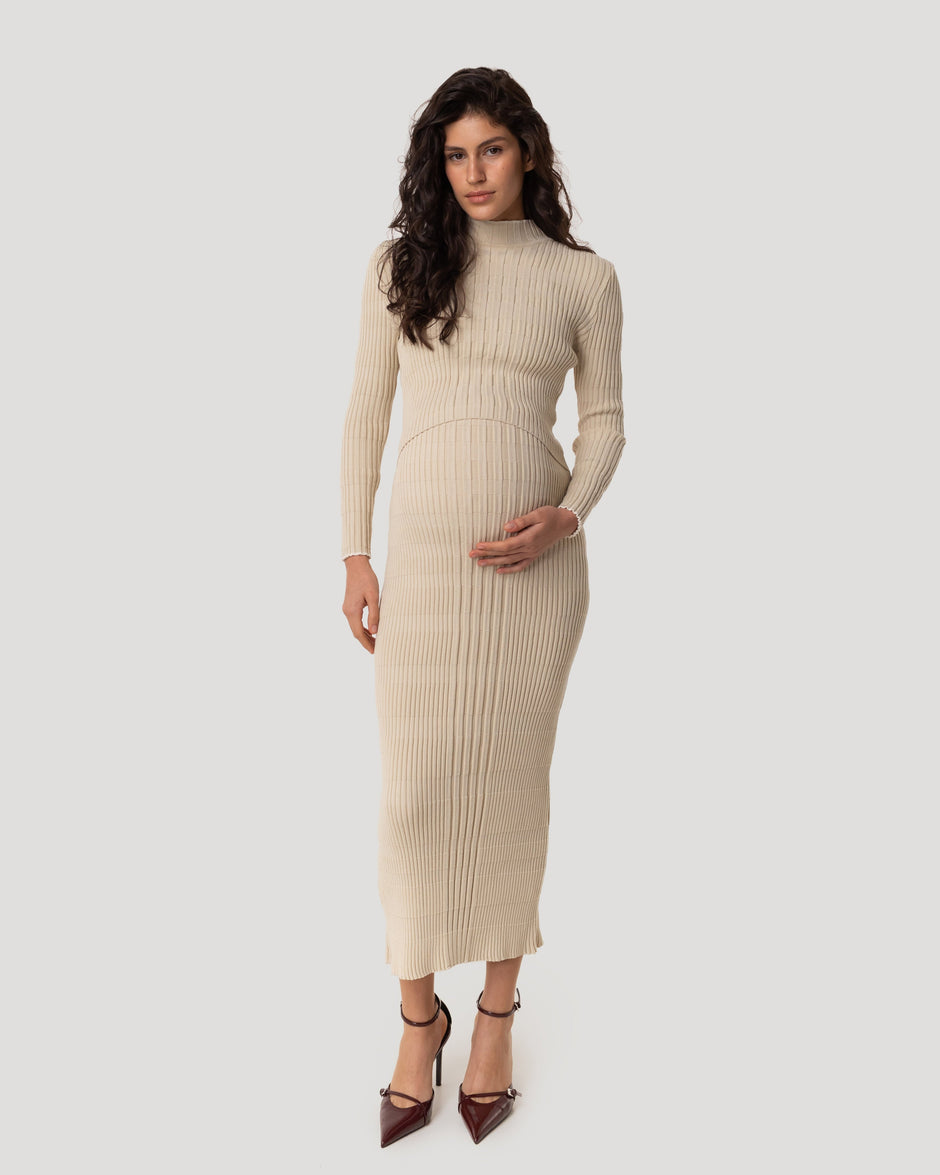 Vertical knitwear dress