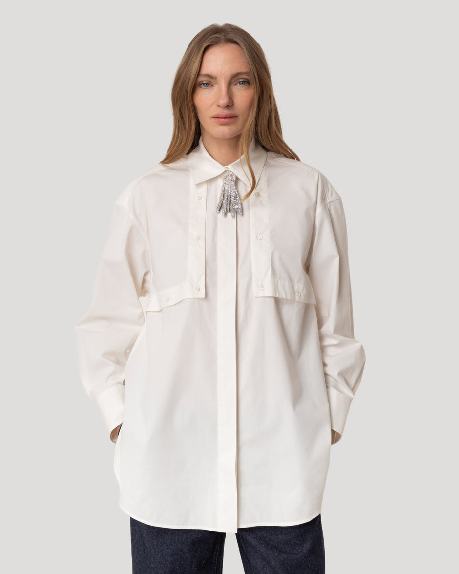 Trenchcoat poplin shirt