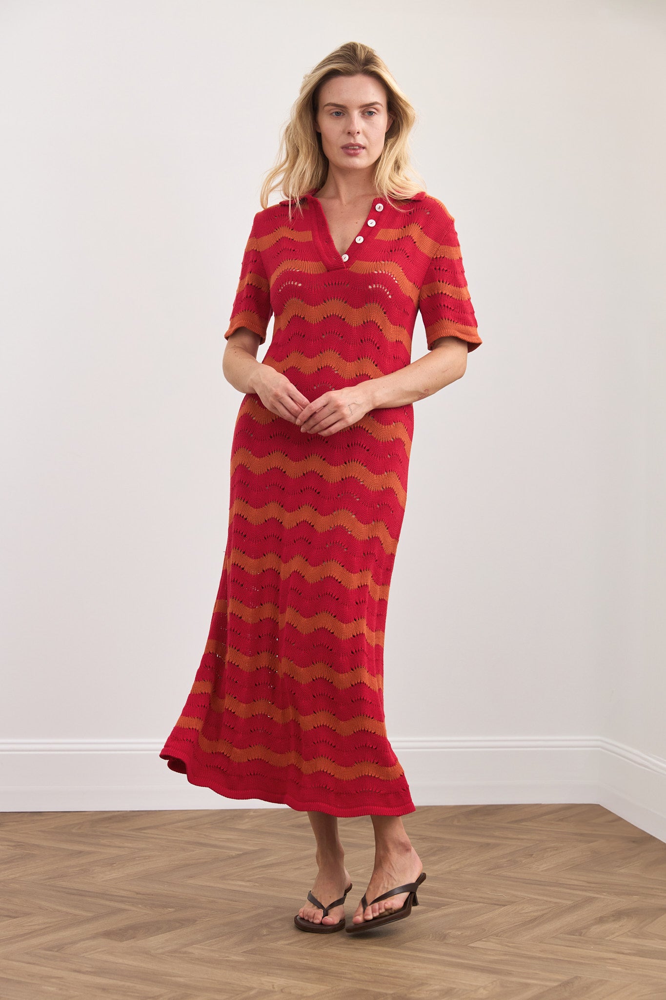 Wave knit dress Inner tiger Wave knit dress Inner tiger