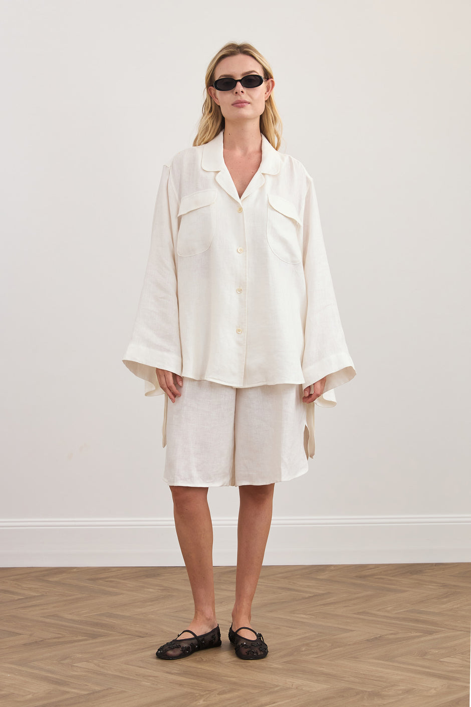 Linen soft overshirt jacket