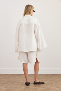 Linen soft overshirt jacket