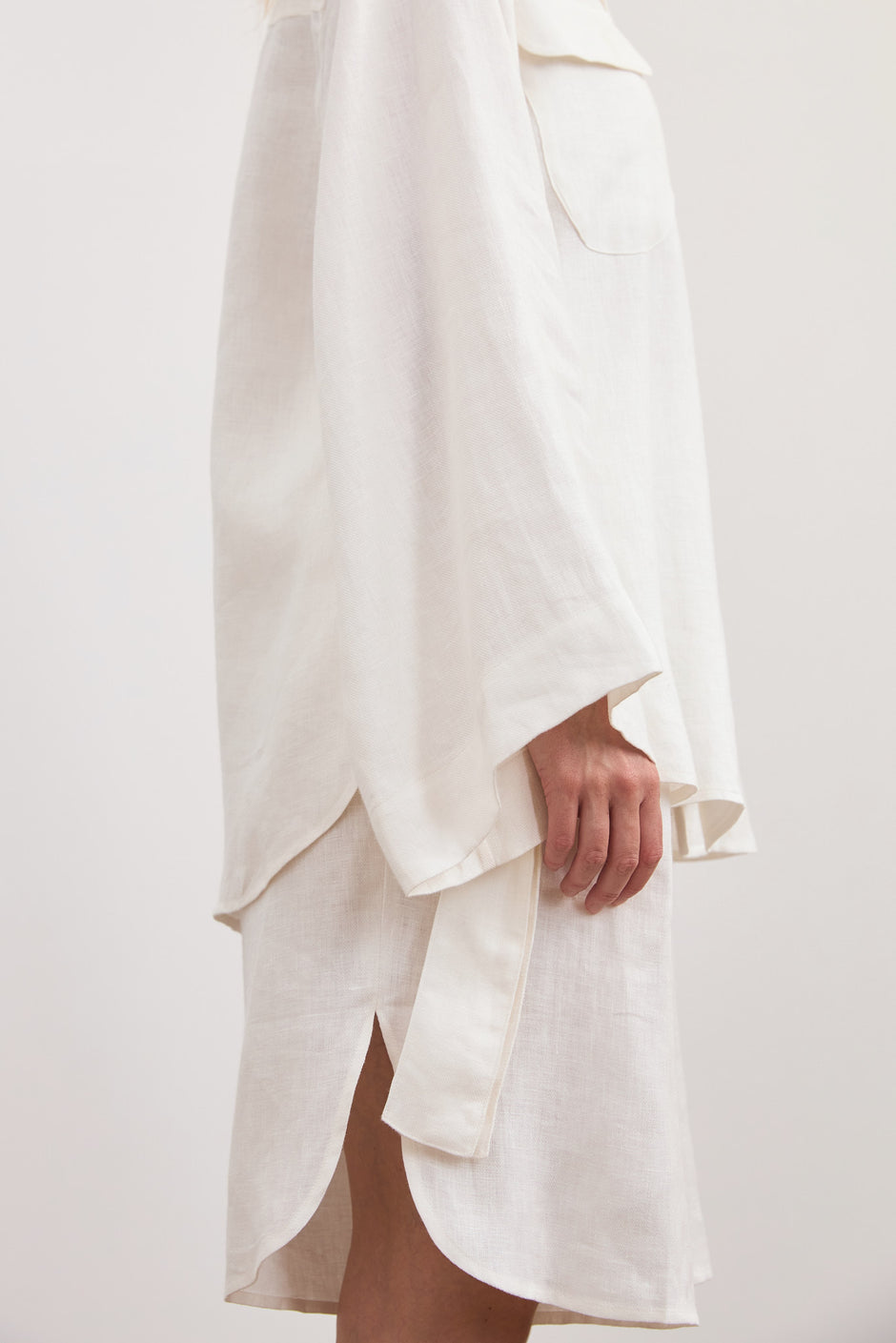 Linen soft overshirt jacket