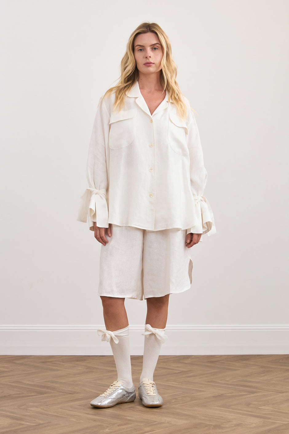 Linen soft overshirt jacket