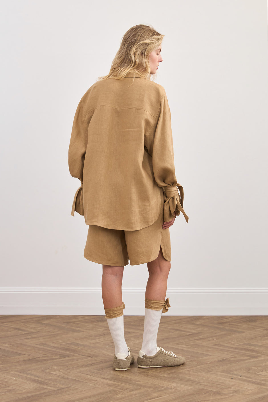 Linen soft overshirt jacket