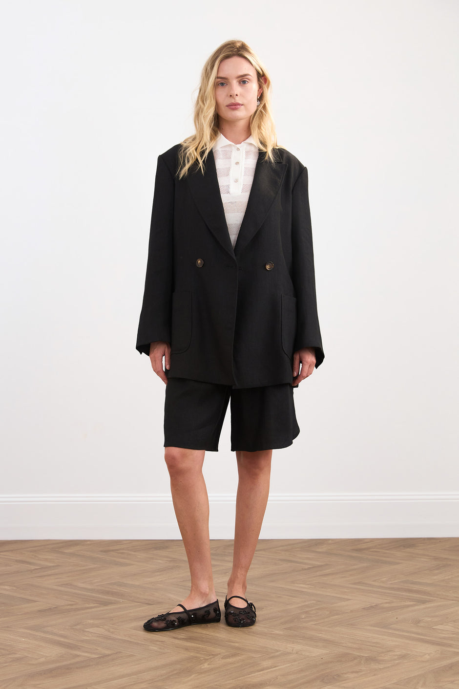 Double-breasted suit jacket