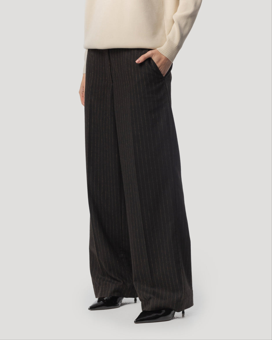 Classic wide suit trousers