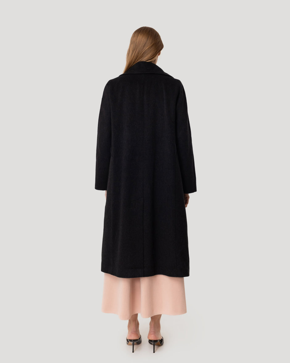 Cashmere soft belt coat