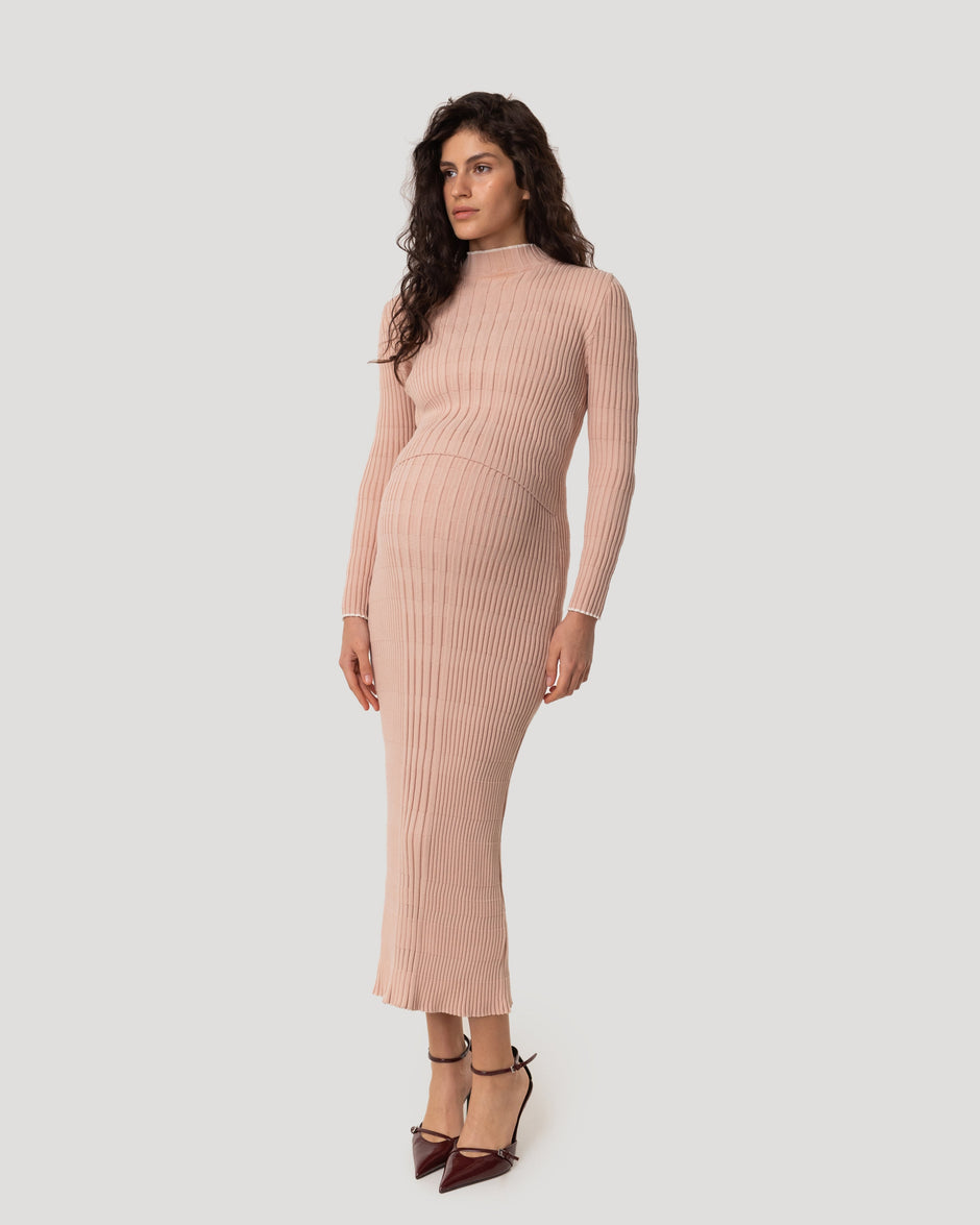 Vertical knitwear dress