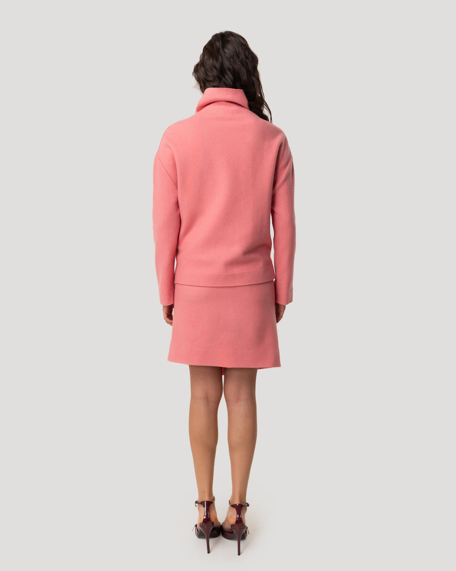 Wool pink skirt