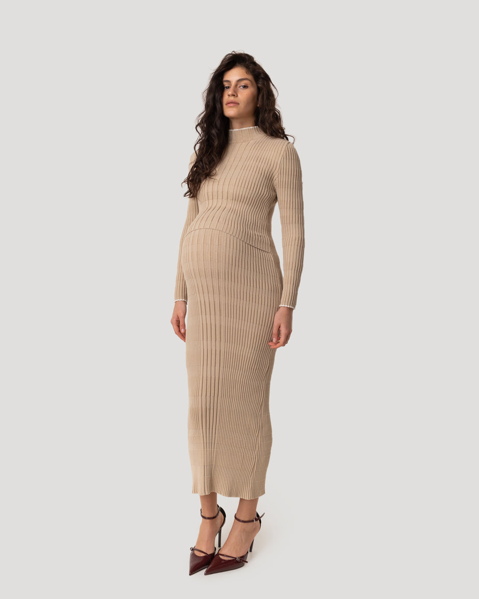 Vertical knitwear dress