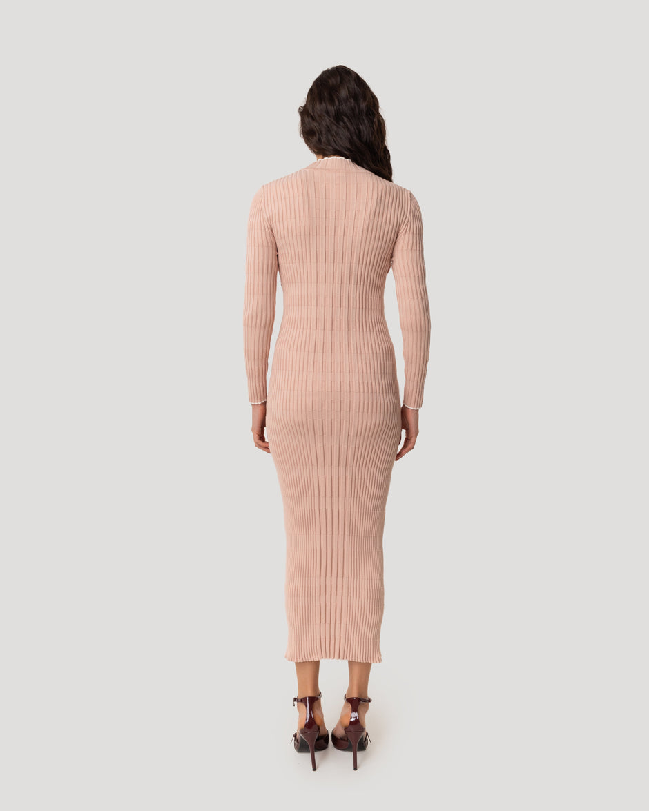 Vertical knitwear dress
