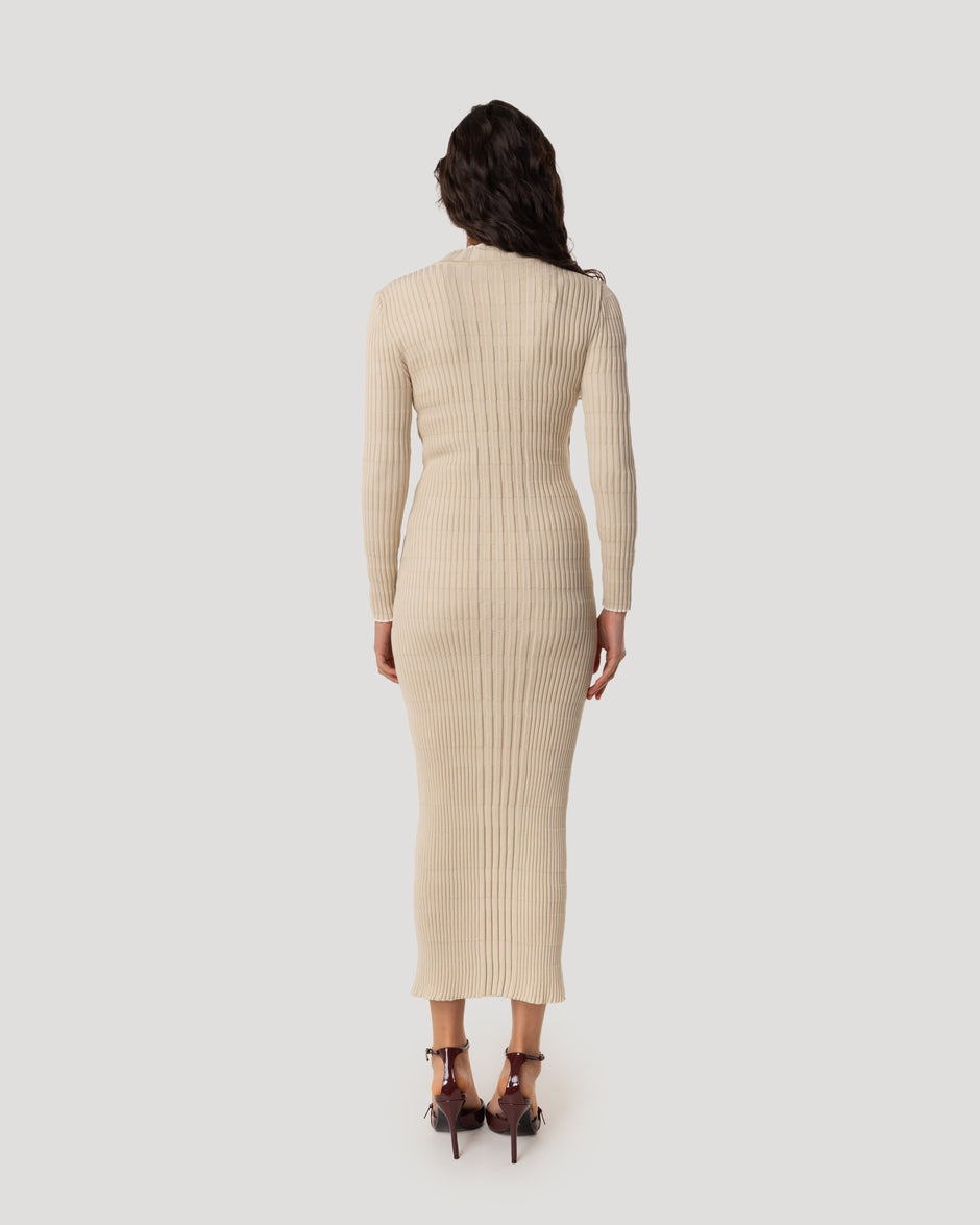 Vertical knitwear dress