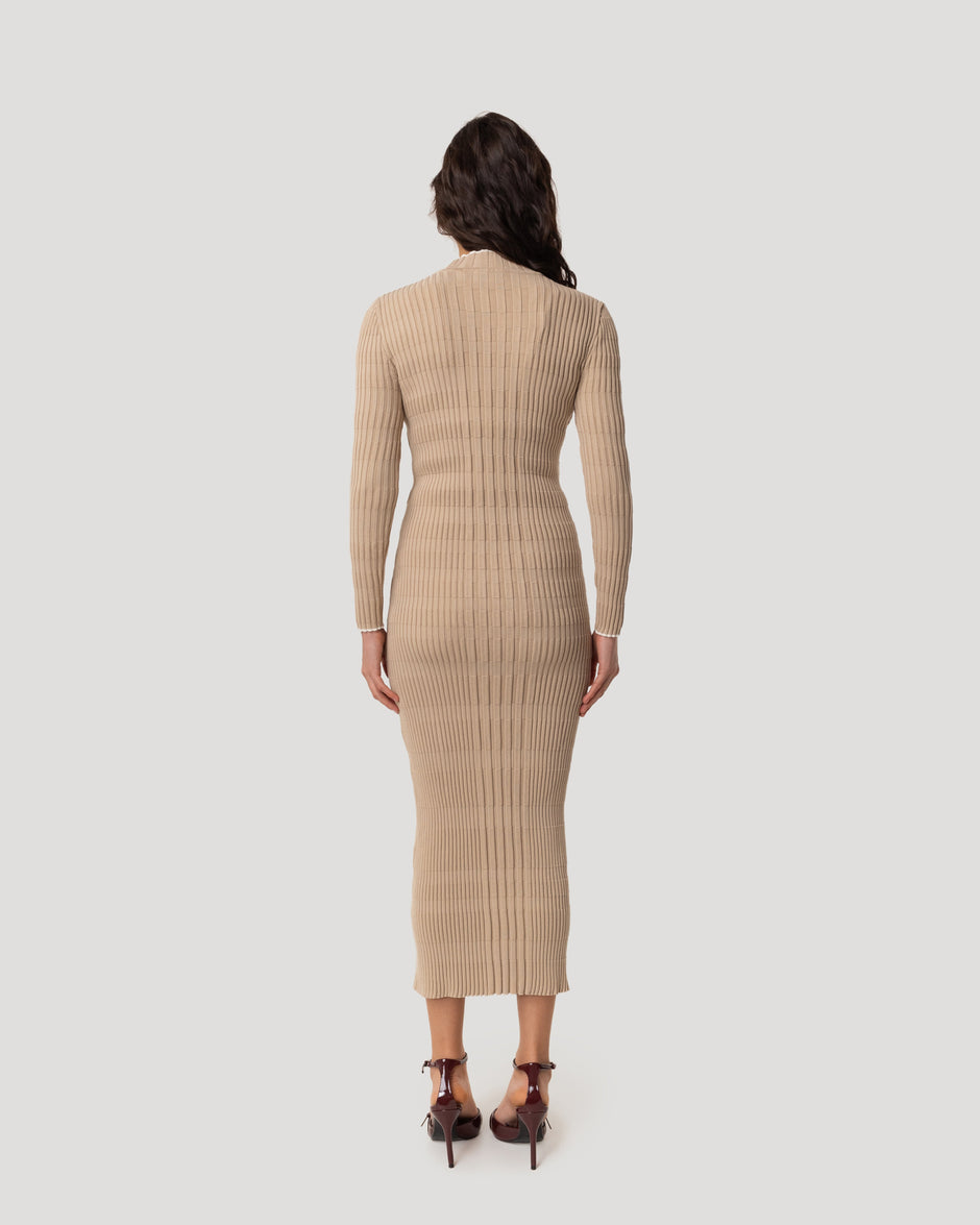 Vertical knitwear dress