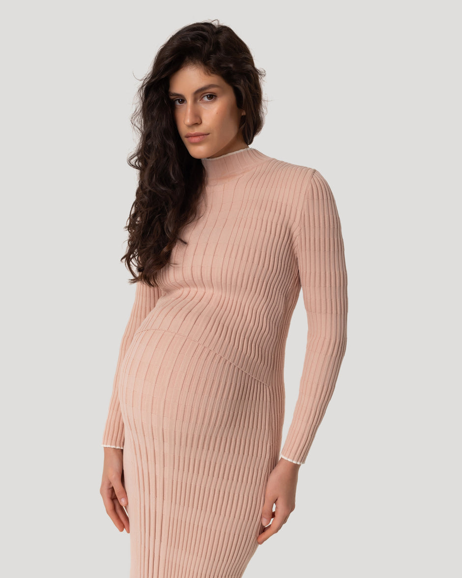 Vertical knitwear dress