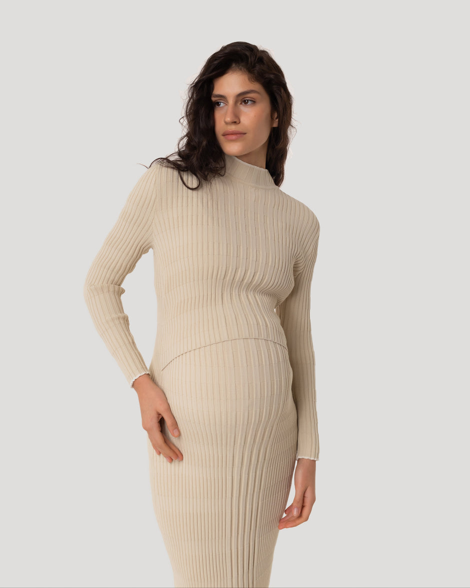 Vertical knitwear dress