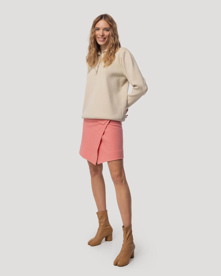 Wool pink skirt
