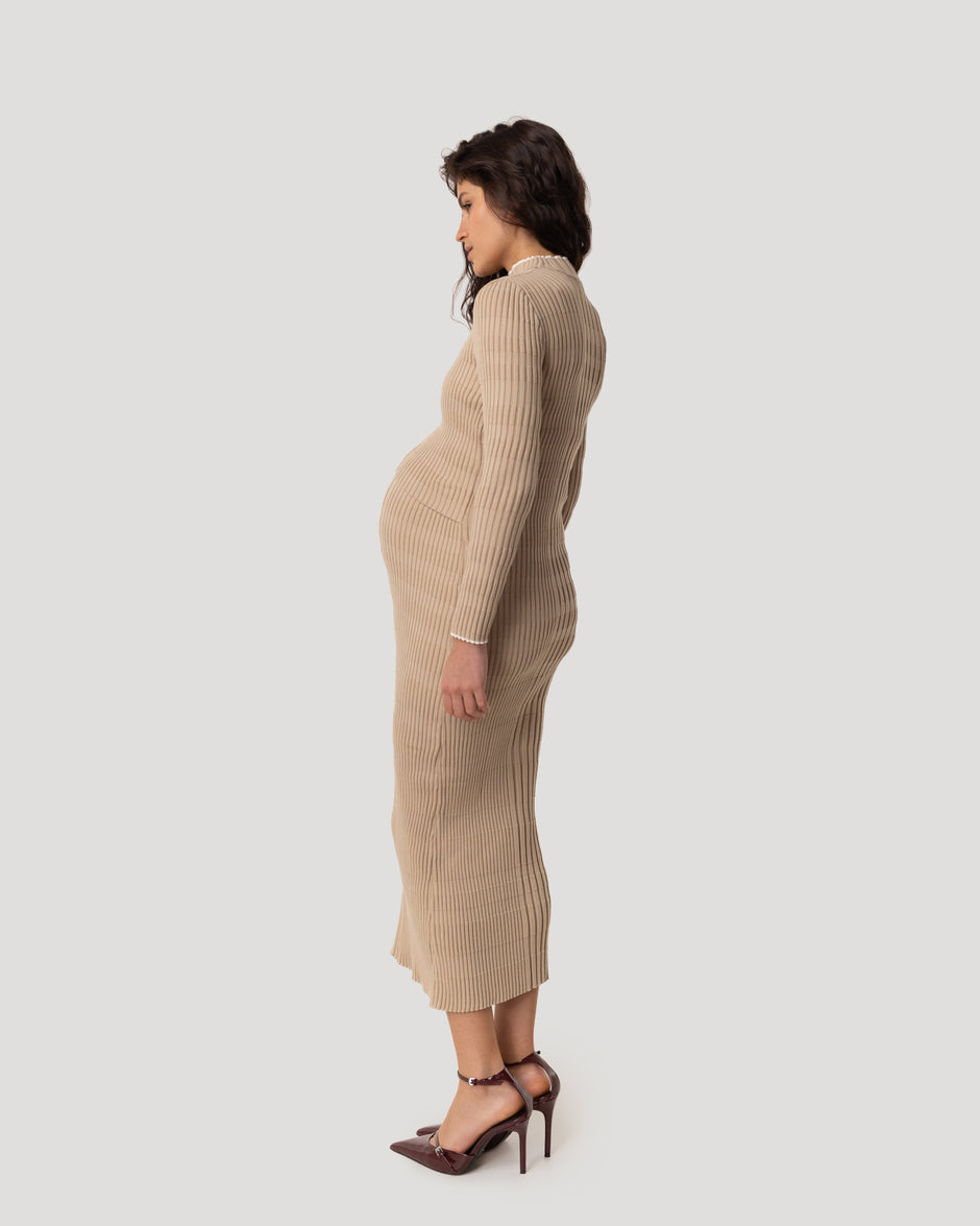 Vertical knitwear dress