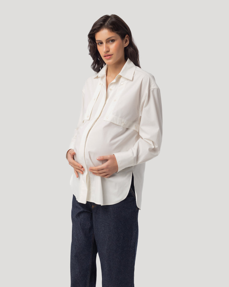 Trenchcoat poplin shirt