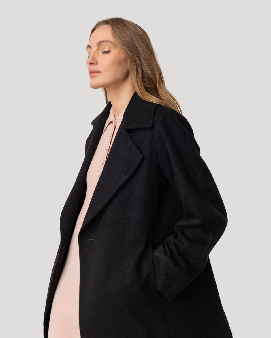 Cashmere soft belt coat