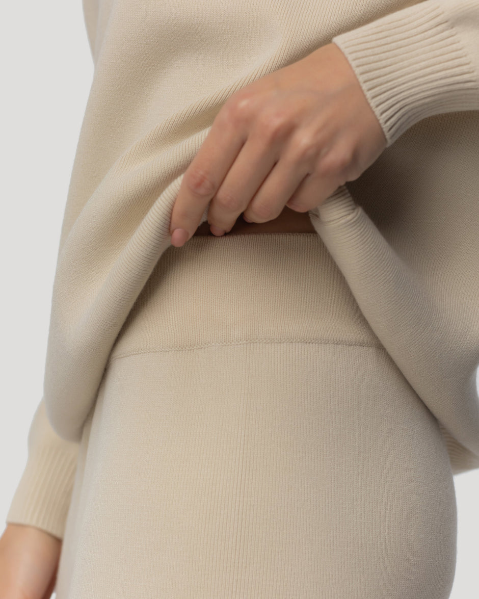 Straight leg knit trousers