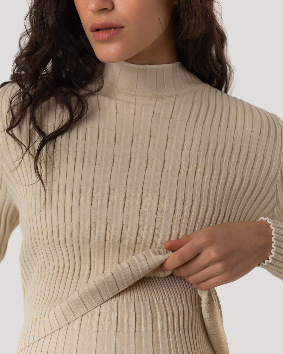 Vertical knitwear dress