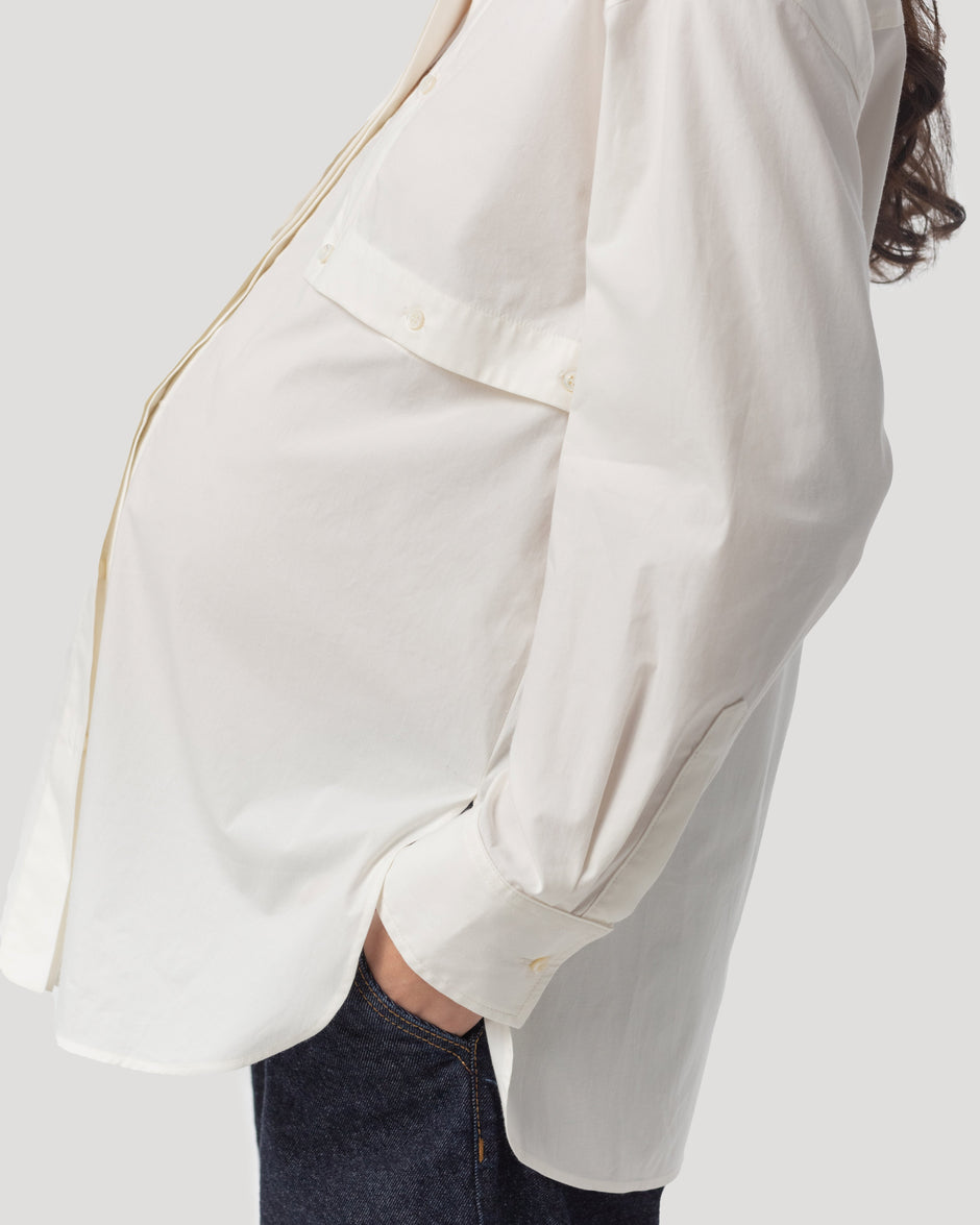 Trenchcoat poplin shirt