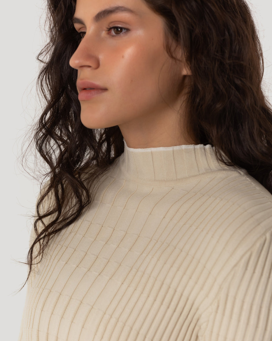 Vertical knitwear dress