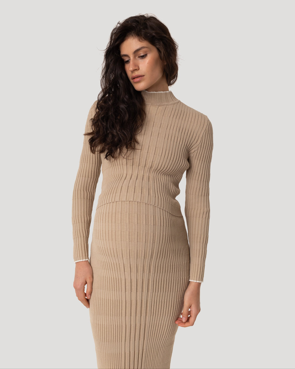 Vertical knitwear dress