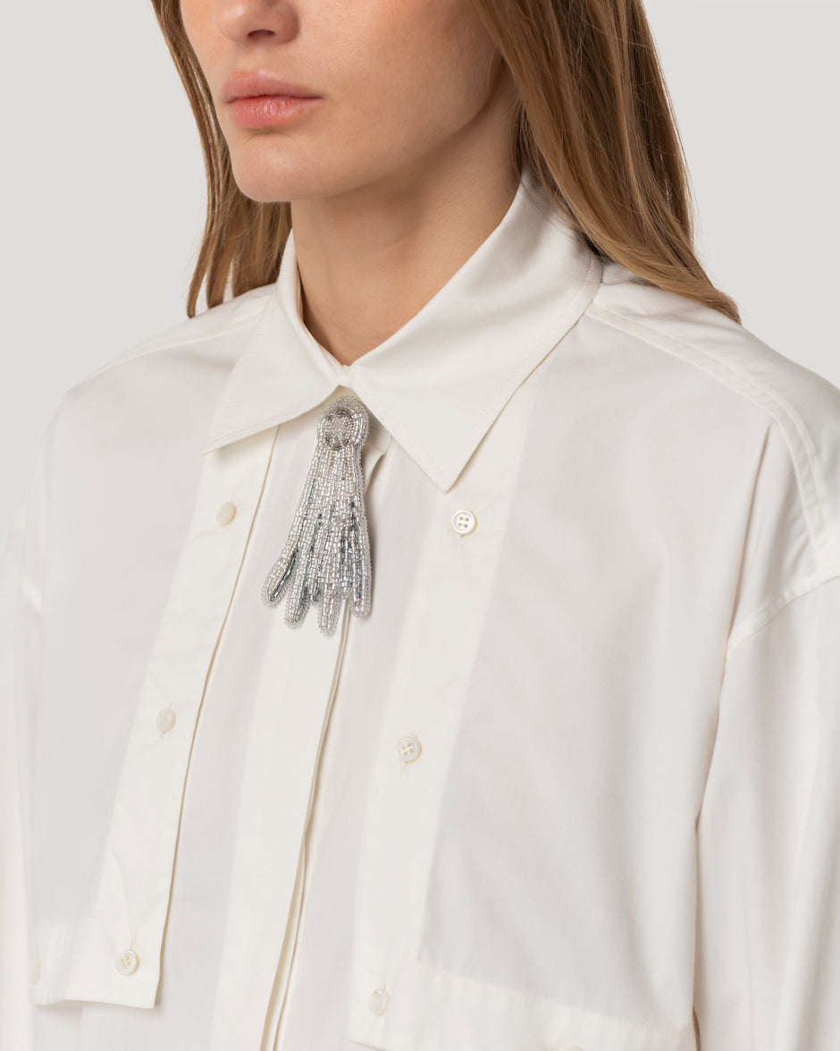 Trenchcoat poplin shirt