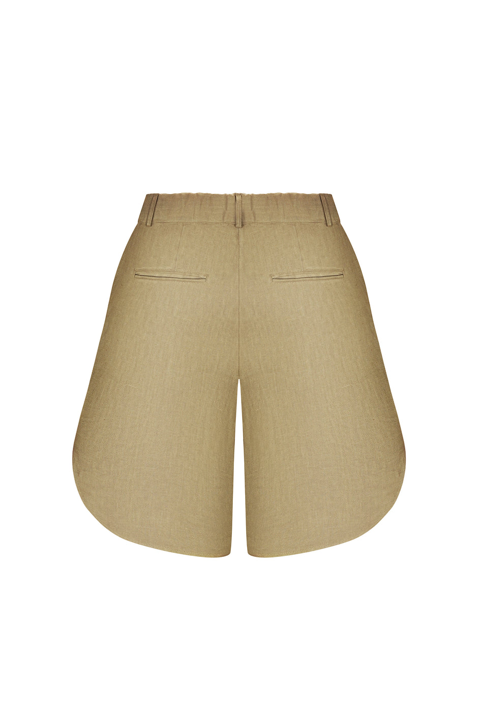 Hand-embroidered linen shorts