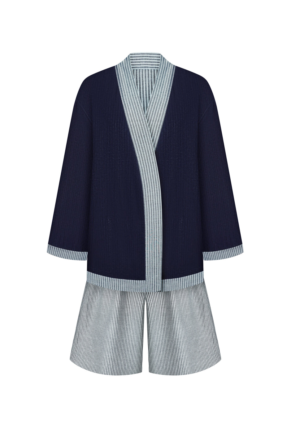 Striped bermuda shorts