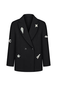 Hand-embroidered suit jacket