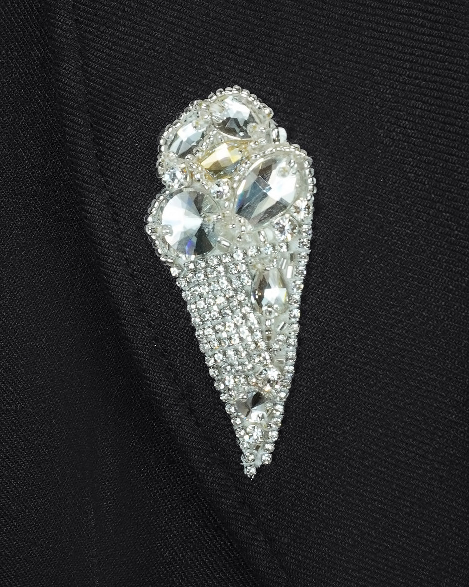 Hand-embroidered suit jacket