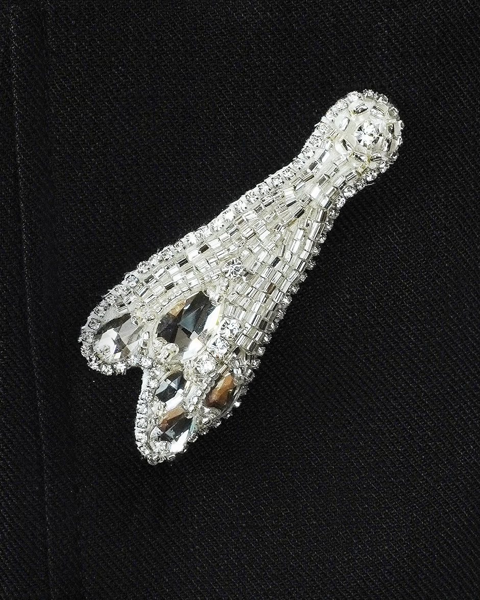 Hand-embroidered suit jacket