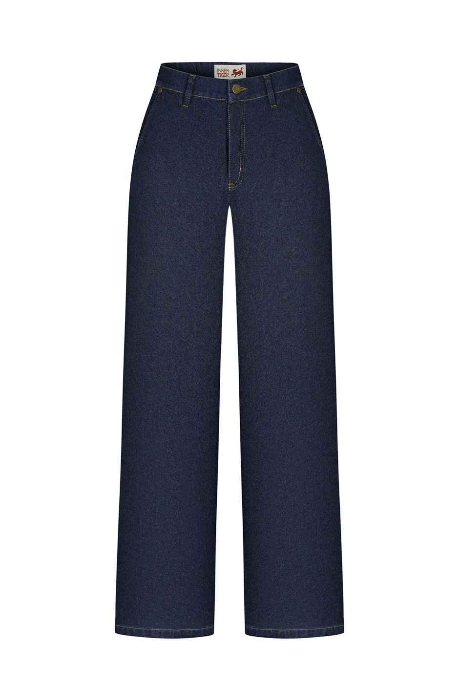 Adjustable fit indigo jeans