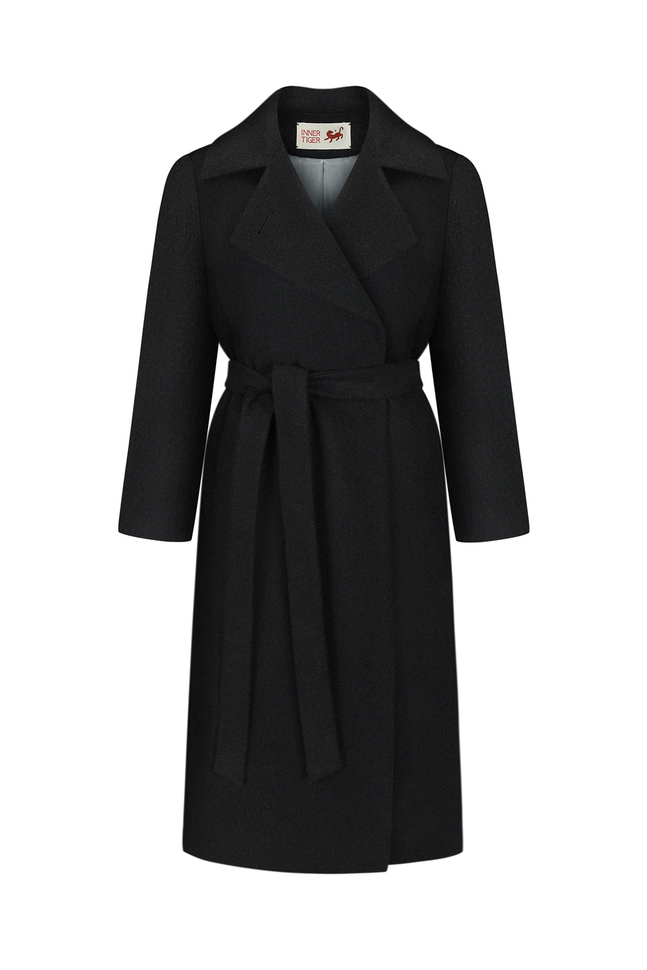 Cashmere soft belt coat