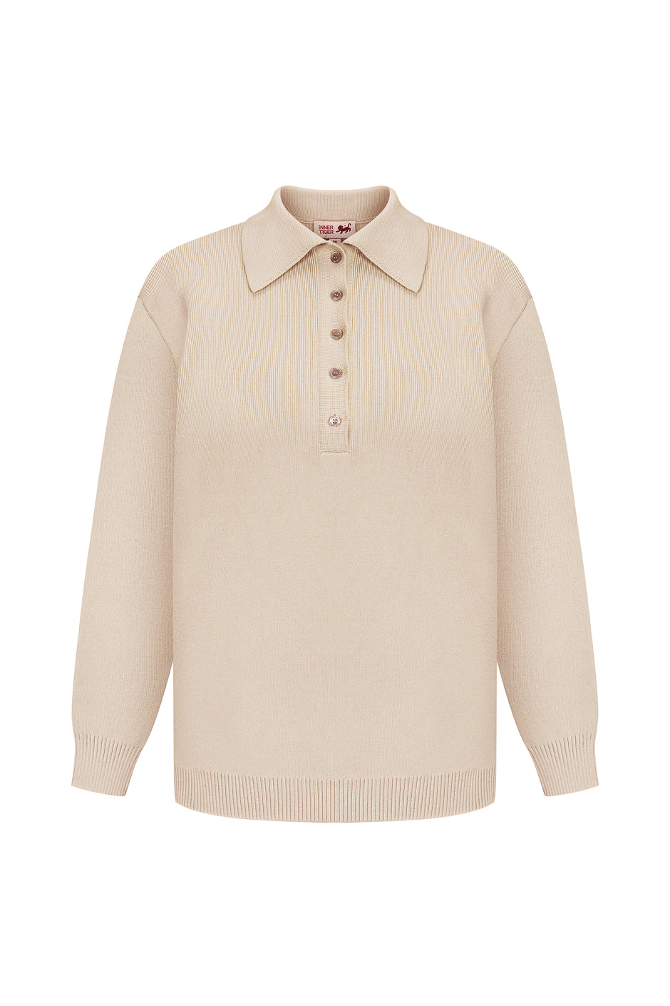 Comfort fit polo sweater