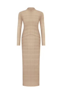 Vertical knitwear dress